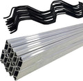 6.6ft Greenhouse Lock Channel and Spring Wire PVC Coated Wiggle Wire &amp Aluminum Alloy u-Channel Greenhouse Frame Kit for Greenhouse Plastic Cover or Sunshade Fabric Accessories Installation 20