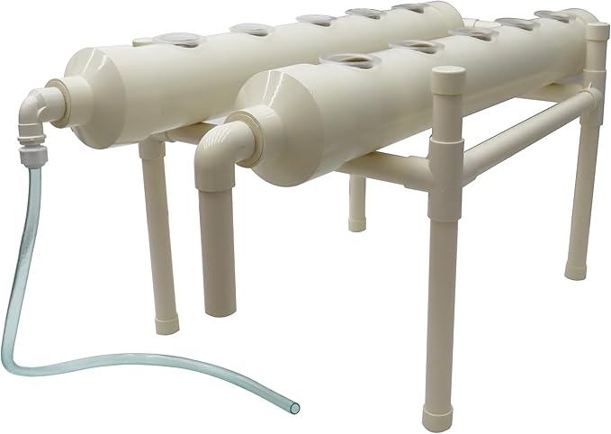 Hydroponic Growing System 10 Plant Site Hydroponics Gardening Grow Single Layer 2 Pipes Planting System with Water PumpPlanting Sponge and Hose for Vegetable Cultivation
