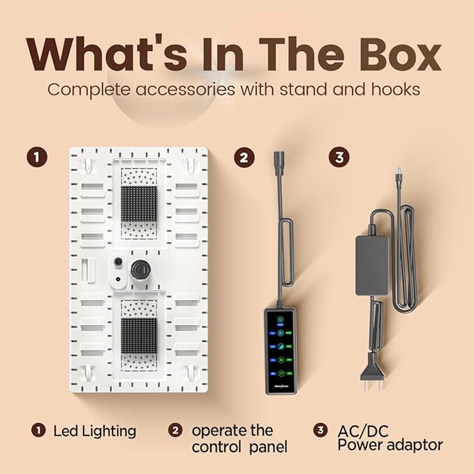 Grow Lights for Indoor Plants [Smart APP &amp Expansive 2x2 Ft Coverage] Genuine 48Watt LED Full Spectrum Hanging Growing Plant Lamps 8-Level Brightness（No Stand）