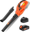 21V Leaf Blower Cordless | Handheld Electric Lightweight Blower with 4.0Ah Rechargeable Battery &amp Fast Charger | Adjustable Speeds Portable Design for Lawn Patio Yard Sidewalk Cleaning