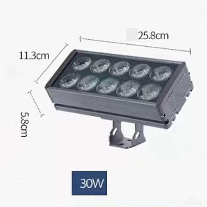 Rectangle Led Spot Lights LED Beam Spotlight IP65 Waterproof Wall Washer Light Outdoor Building Flood Lamp for Patio Hotel Villas Landscape Lighting(Warm Light30W-220V)