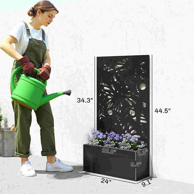Space-Saving Planter System Versatile for Floor or Wall – The Stylish Answer for Balcony Herb Gardens &amp Apartment Jungles No Drilling Needed for Freestanding Use