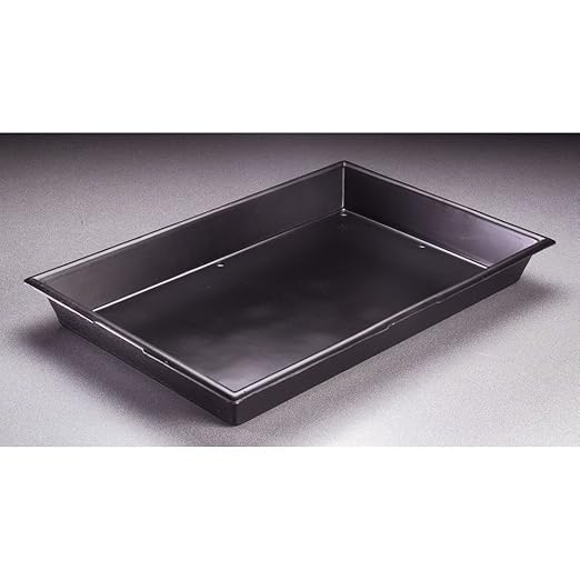 HUBERT Product Tray with Drain Holes Black Plastic - 18 L x 12 W x 2 H