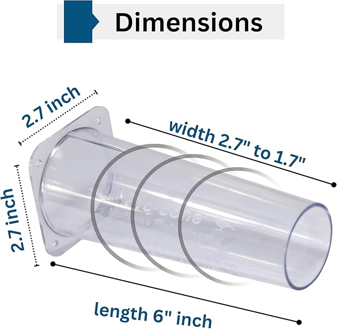 WCS Pro-Cone One-Way Bat Excluder - Clear Polycarbonate Wildlife Exclusion Device for Bats Flying Squirrels &amp Birds - Reusable Humane Exit Cone for Attics Soffits &amp Eaves (Not for Gray Squi