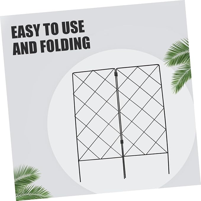 2Pcs Durable Garden Trellis for Climbing Plants Flower Support Rack for Outdoor Vegetable and Vine Growth Each for Patios and Lawns