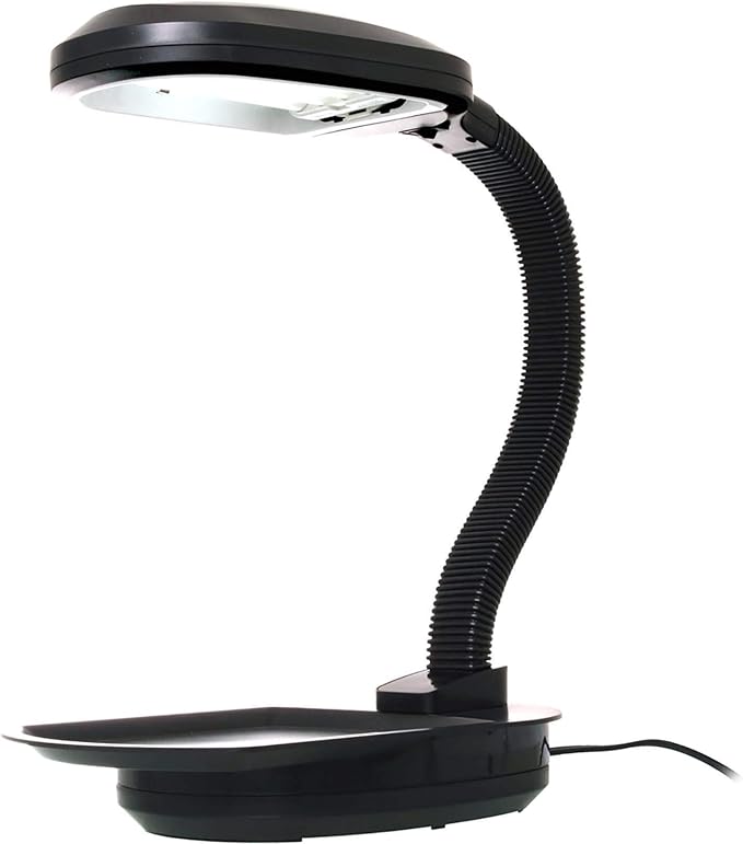 Black Hydrofarm FLF27D Desktop Plant Light with 27-Watt CFL Bulb