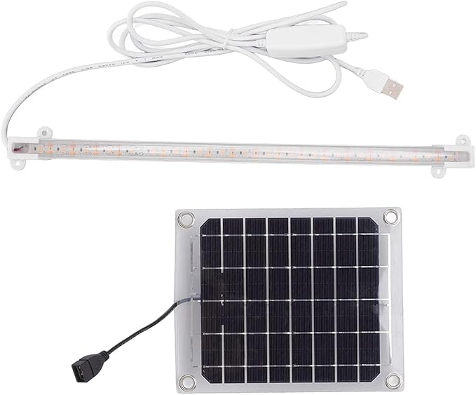 Enhance Plant Growth with Solar Plant Grow Light Strip for Balcony Greenhouse and Indoor Gardens(34cm-White)