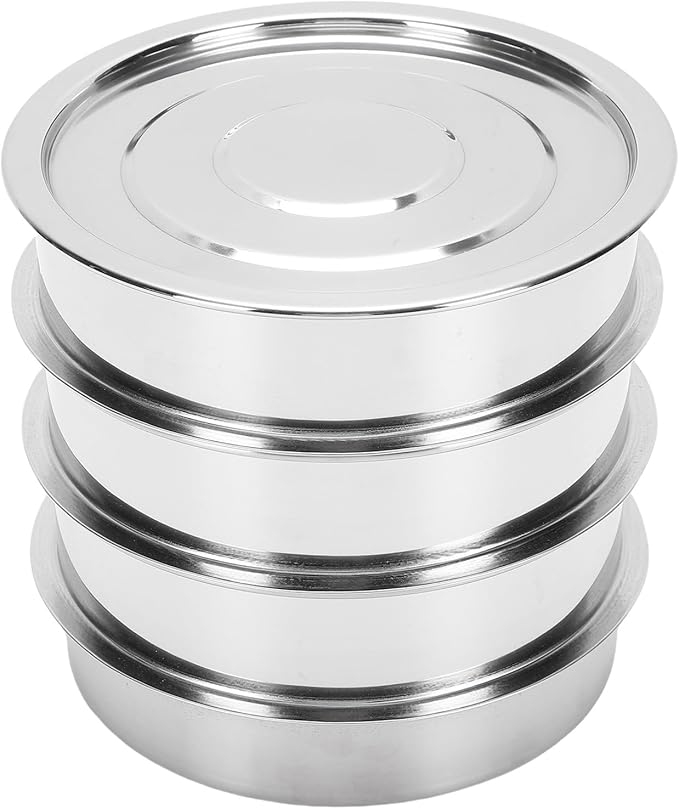 AUNMAS Seed Sprouting Kit Sprout Grower Kit with Lid Base for Home Gardening Beans Peas 6.7in Stainless Steel Mesh (4 Tier)