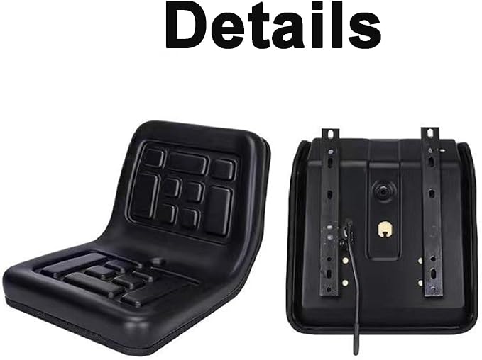 Universal Tractor Seat Adjustable Forklift Seat 220lbs Capacity Waterproof and Heat-Resistant for Skid LoaderTelehandler Bulldozers Lawnmowers(Small)