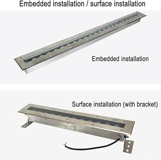 Rectangle LED Landscape Lights - 24V Low Voltage IP68 Waterproof RGB Underwater Spotlight for Swimming Pools and Fountains