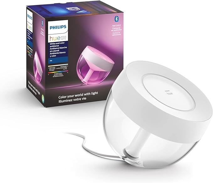 Philips Hue Iris Smart LED Table Lamp White - White and Color Ambiance - 1 Pack - Control with Hue App - Works with Alexa Google Assistant and Apple Homekit