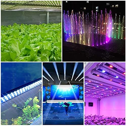 100pcs 3W High Power LED Diodes Cold Warm White Red Green Blue Yellow 660nm 445nm Plant Grow Light Source with 20mm Star PCB (Cold White 10000K)