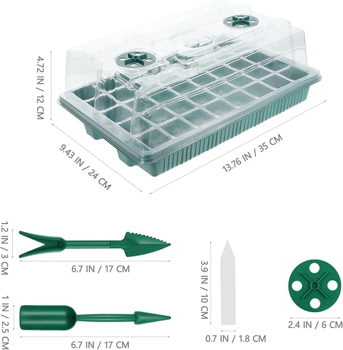 Milisten 2sets Plant Germination Kit Grow Light Cavity Trays for Indoor Gardening Timed Lighting and Capacity for Growth