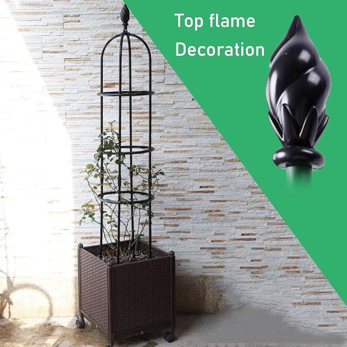 Garden Trellis for Climbing Plants Outdoor &amp Indoor Trellis 0.6in Metal Pipes Roses Climbing Support Rustproof Flowers Stands Vines Vegetables Cage(WhiteHigh180cm/71in)