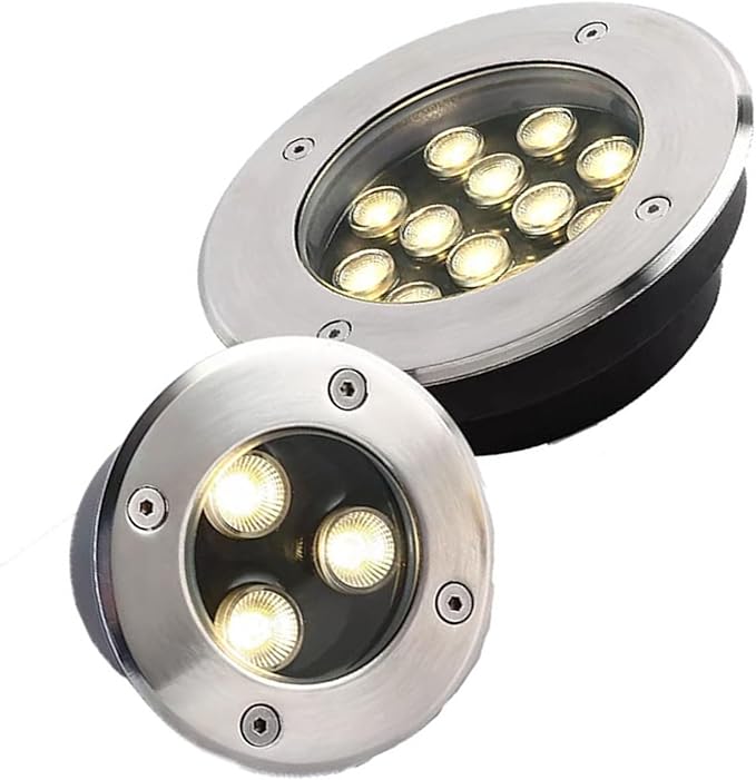 Ultra-Thin 220V IP67 Waterproof Underground Landscape Spot Lights - LED Floodlight Beam Purple 3W &amp White 6W (100mm*50mm)