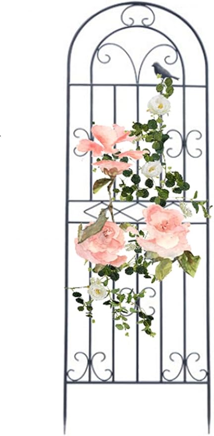 Garden Trellis 1 Pack Large Size Heavy Duty Rustproof Wall Trellis For Climbing Plants Outdoor Metal Decoration Large Trellis For Potted Plants Support Trellis For Roses Vegetable Vines Black(Color:Bl