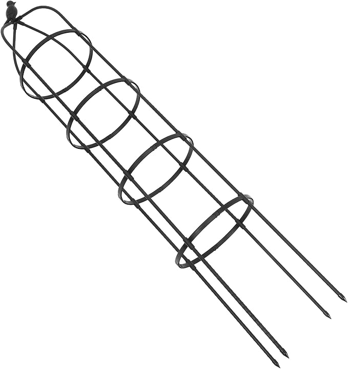 Yardwe Garden Trellis Climbing Plant Support Frame Metal Obelisk Trellis 12.46 Diameter 5.78ft Height Outdoor Yard Decor for Roses Cucumbers Bird Style
