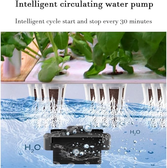 Vertical Indoor Garden with Grow Light Garden Hydroponics Growing System Kit Energy-Saving Two-Color Lamp Beads Automated Management for Vegetable Fruit Herb