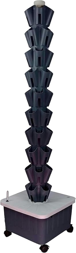 Hydroponics Growing System Tower Hydroponics Growing Tower Planter for Herbs Fruits &amp Vegetables 5 Plants Per Layer 8/10/12 Layer 0828