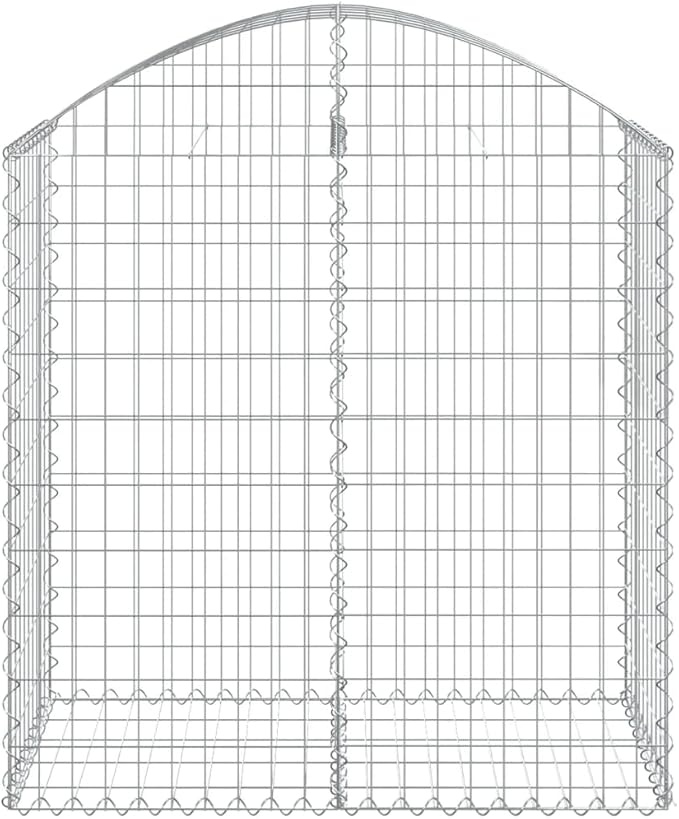 Gabion Basket Silver Galvanized Iron 39.4x39.4x47.2 Inches Rectangular Outdoor Planter Box for Garden Bed Landscaping