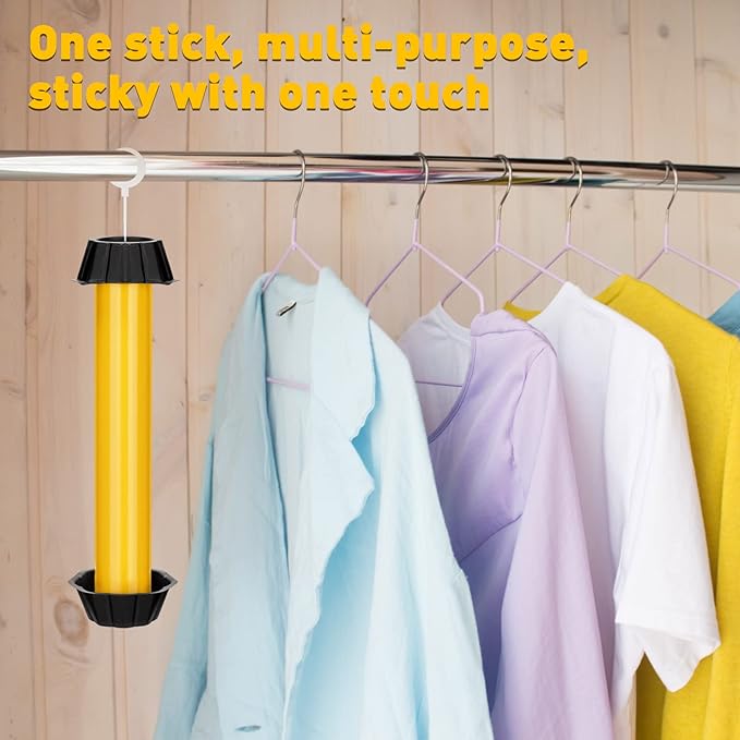 Qualirey Fly Traps for Indoor Outdoor Hanging Fruit Fly Stick Trap Sticky Mosquito for Home Insect 10 x 2.5 Inches(Yellow12 Pcs)
