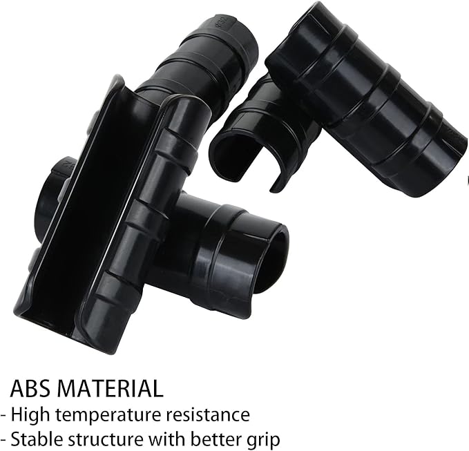 50 PCS 1 inch Greenhouse Clamps Clips 26mm Black ABS Snap Clamp Tube Clip Garden Buildings Tube Clip for Greenhouse Film Sunshade Nets Frame Shelters (Outer Ø 1.26”inner Ø 1”)