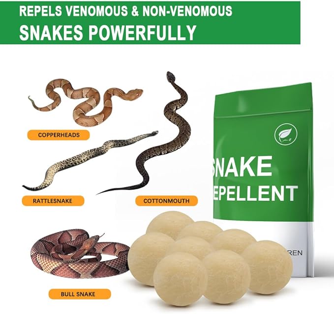 Snake Repellent for Yard Snake Repellent Outdoor Snake Away Repellent for Outdoors Pet Safe Backyard Snakes Deterrent Copperhead Snake Repeller (1 Ounce (Pack of 8))