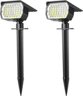 Solar Spot Lights Outdoor Waterproof IP65 2 Pack Landscape Spotlights with 46 LEDs 3 Modes Auto On/Off Solar Powered Flood Lights for Outside Yard Garden Walkway (Cool White3)