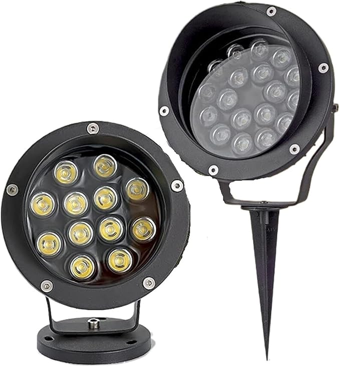 Garden Lights LED Adjustable Lawn Spotlights Used for Landscape Lawns and Outdoor Courtyards(Ground Type - Yellow Light)