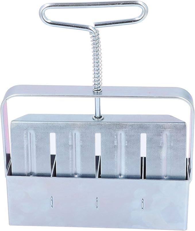 Soil Block Maker Handheld Soil Blocking Tool Iron Material Comfortable Handle High Germination Rate Easy to Sow Recyclable and with Clamp Tamping Rod and Accessori