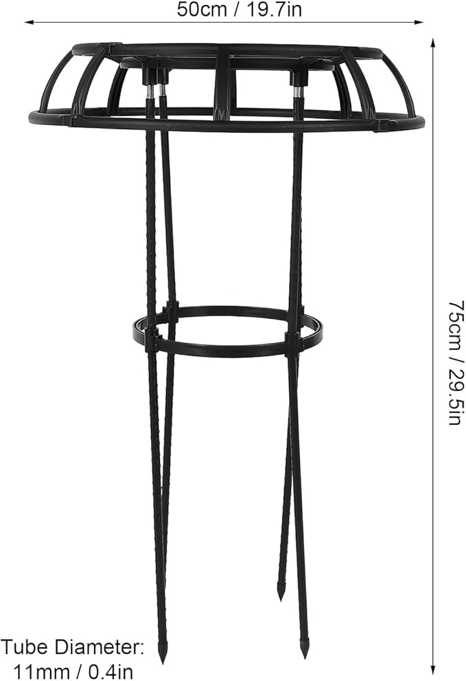 FLEXMAN Garden Trellis for Climbing Plants 50cm Diameter Climbing Vine Frame Round Garden Trellis Tomato Cages for Climbing Vines Rose Bushes Indoor Potted Plants Tomatoes (2 Layers)