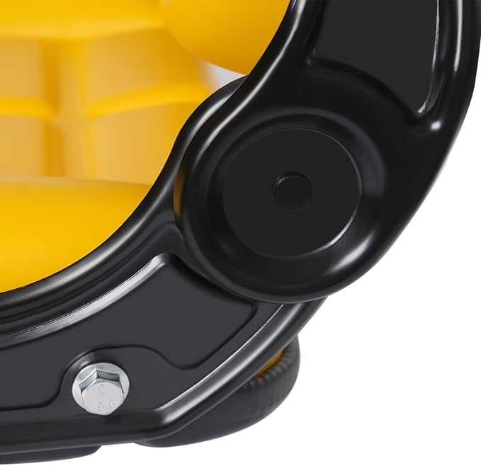 Universal Tractor Seat Forklift Lawn Mower Seat w/Armrests &amp Adjustable Backrest 30 ° -180 ° for Mowers Dozers Aerial Lifts Floor Scrubbers (Yellow)