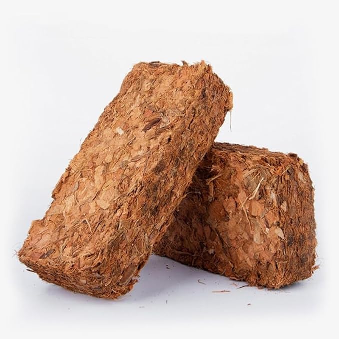 2-Pack Coconut Flakes Plant Substrate -2.2 lbs High Expanding Coconut Substrate Coconut Husk Mulch for Garden Flowers Herbs and Plantings