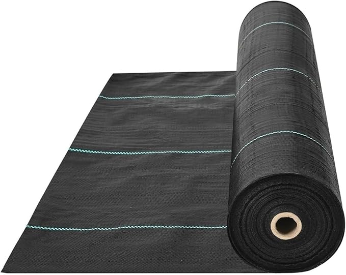 1pc Black Weed Barrier Landscape Fabric 1 * 10/20 Meters Heavy Duty Geotextile Fabric Garden Control Cloth(1MX20M)