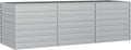 Garden Raised Bed 240x80x77 cm Galvanized Steel Planter Box for Vegetables Herbs Flowers – Outdoor Metal Grow Bed with Rust-Resistant Silver Finish