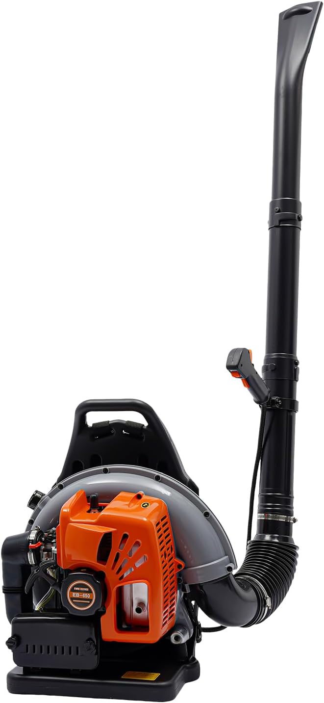 2-Stroke 63.3CC Backpack Gas Powered Leaf Blower 2.7KW Commercial Gasoline Grass Lawn Blower Heavy Duty Gas Leaf Blower with Air-Cooled &amp 1.8L Fuel Tank for Yard Lawn Care Snow Removal