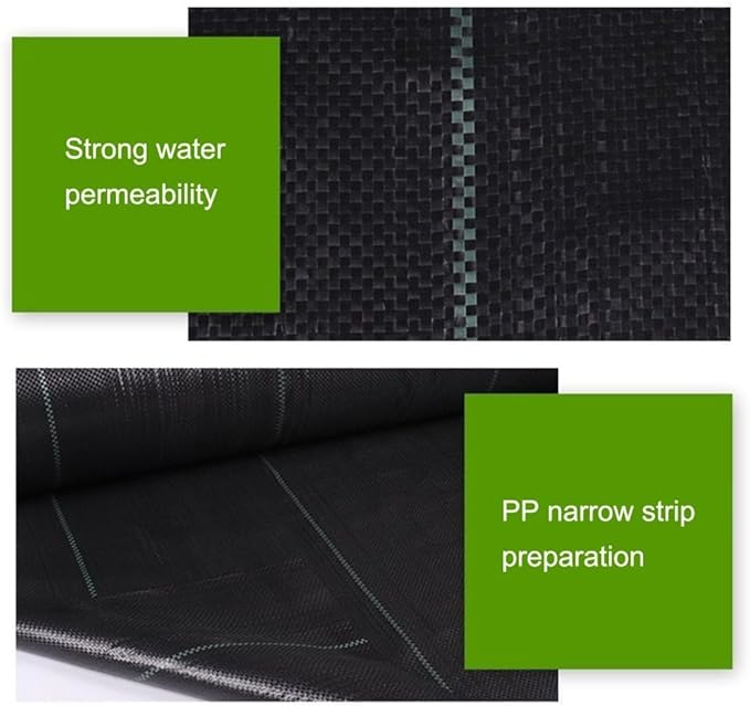 1.5 * 3/5 Meters Strong Breathable Plastic Mulch Weed Membrane Garden Landscape Fabric Ground Cover Sheet 1pc(1.5x3.0M)