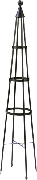 Achla Designs OBL-01 61-in Wrought Iron Garden Obelisk Trellis H Graphite