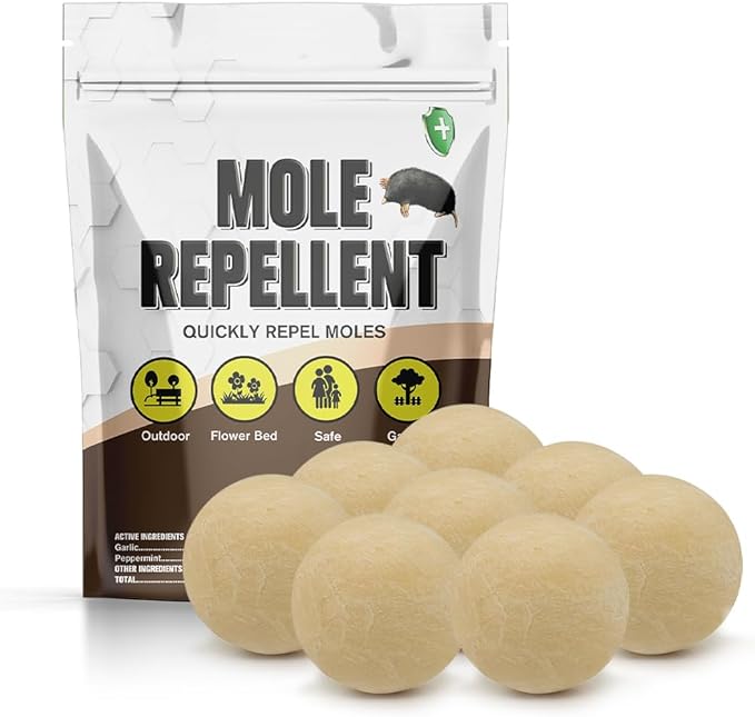 Mole Repellent for Lawns Groundhog Repellent Outdoor Armadillo Repellent Mole Deterrent for Yard Vole Repellent Outdoor Gopher Repellent Safe for Family &amp Pets 8 Packs