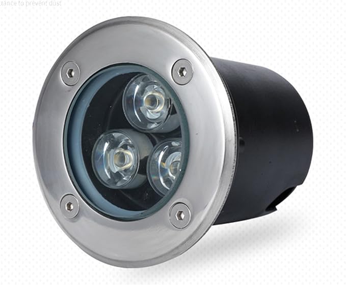 Outdoor Underground Light Round Landscape Lamp IP66 Waterproof s AC85-110V for Garden Walkway Deck Step Fence Recessed Ground Light