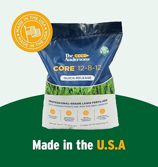 The Andersons Core 12-8-12 Professional-Grade Quick-Release Lawn Fertilizer - 18 lbs. Covers up to 5000 sqft.