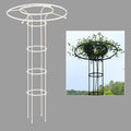 Vertical Umbrella Trellis for Climbing Plants and Flowers Rustproof Vertical Garden Trellis Wisteria Trellis Outdoor Flower Support Cage Climbing Stand Rack for Vines Rose(White180CM/70.9in)