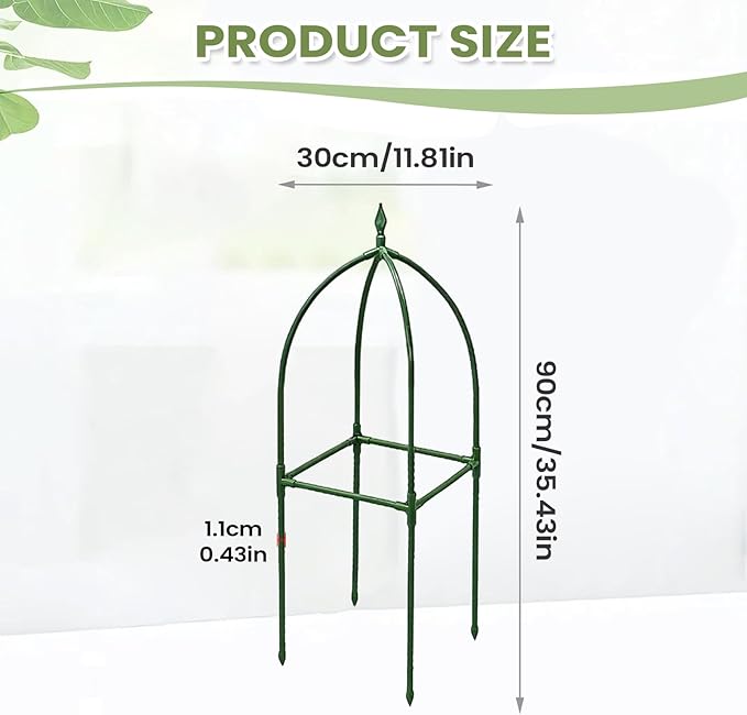 Garden TrellisAdjustable Height Metal Obelisk Holder - Metal Garden Trellis - for Balcony House Outside Wedding Vegetable Flower Fruit