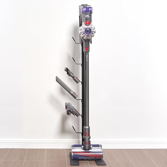 VEVOR Vacuum Stand Compatible with V6 V7 V8 V10 V11 V15 Stable Vacuum Stand Holder with 6 Hooks for DC30 DC31 DC34 DC35 DC58 DC59 DC62 D74 Cordless Upright Vacuum Cleaners &amp Accessories
