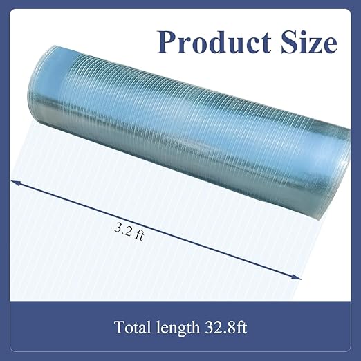 Polycarbonate Sheet 32.8Ft x 3.28FtDIY UV Resistant Polycarbonate Greenhouse PanelsInsulated Transparent Polycarbonate Roof Panels for Roof Farming Gardening Agriculture Courtyards Canopy