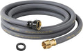 Garden Hose 5/8 x 15ft Brass Rubber Heavy Duty Water Hose 600 PSI Burst Pressure Durable Flexible Hose for Yard Car Wash Pets Gray