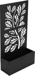 Black Raised Beds Metal Garden Bed with Trellis for Climbing Vegetables Cucumber Trellis Planter Box Support for Peas Beans and Flowering Vines Planter Box Heavy Duty Outdoor Planter for Patio