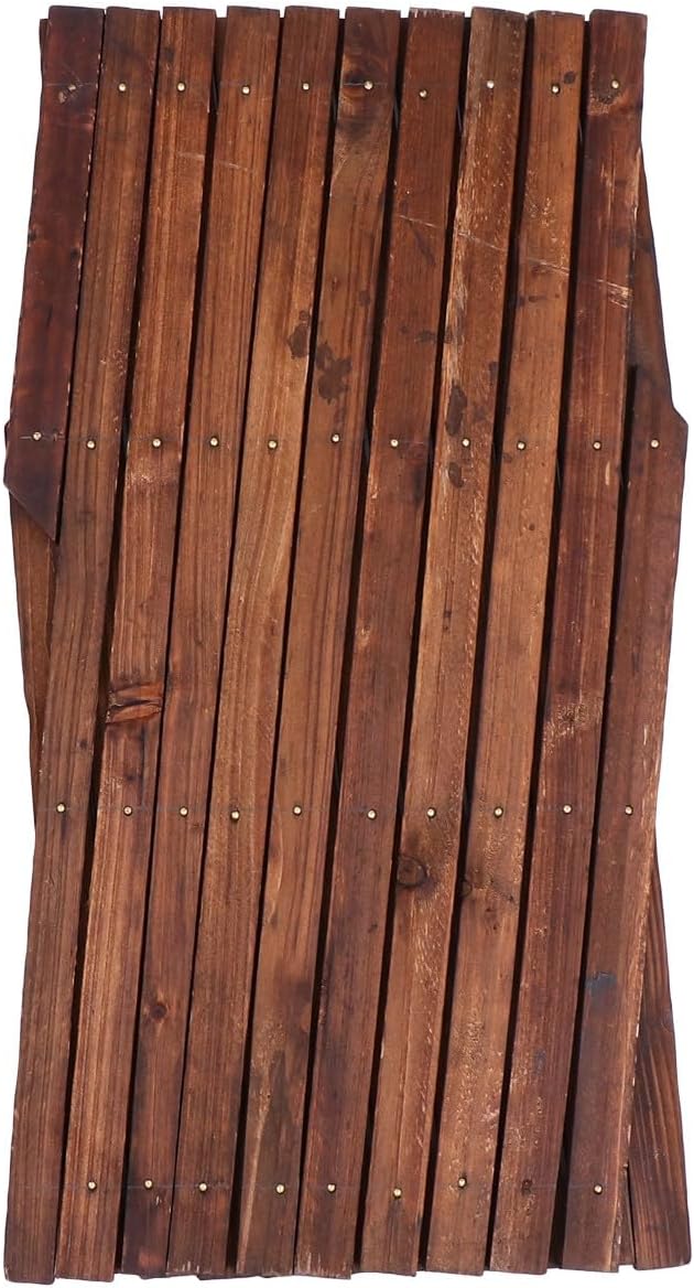 Angoily Expandable Carbonized Anticorrosive Wood Climbing Plant Support Trellis 44cm X 28cm Garden Vine Bracket Frame for Outdoor Patio and Balcony Plant Climbing