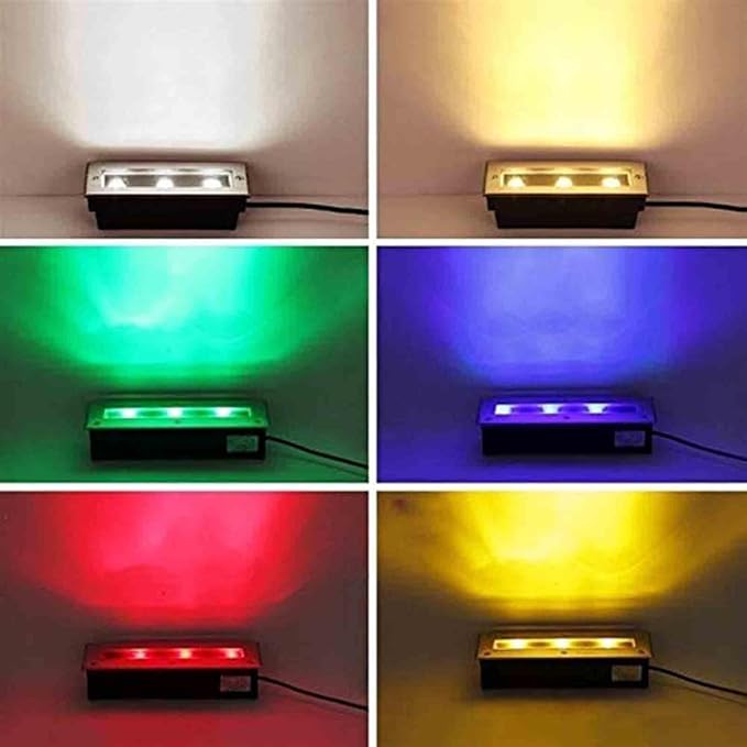 Rectangle Buried Lights - Energy Saving Underground Light LED AC85-265VOutdoor Buried Lights Ground LED Landscape Light Outdoor Recessed Spotlight Outdoor Floor Lamp(Green Light5W)