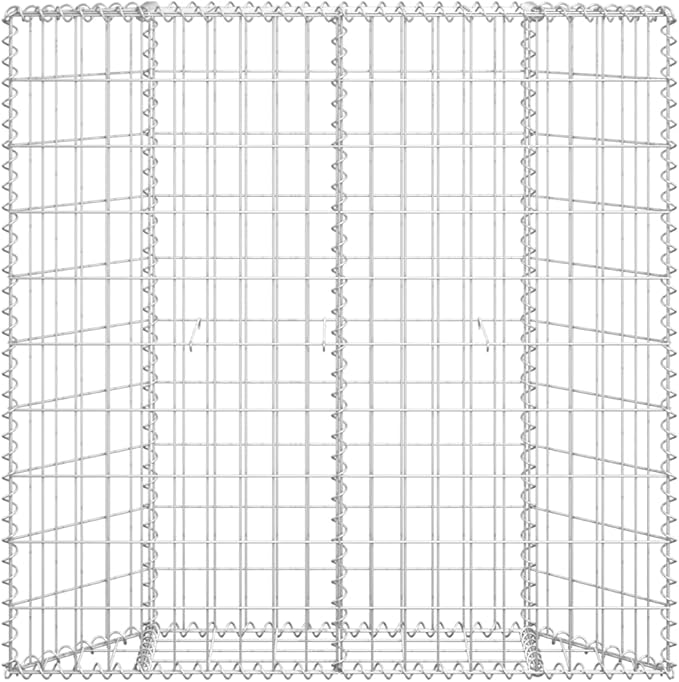 Trapezium Gabion Raised BedOutdoor Garden GabionsStone BasketsPlanters Raised Vegetable BedsGarden DecorationGalvanized Steel 39.4x7.9x39.4